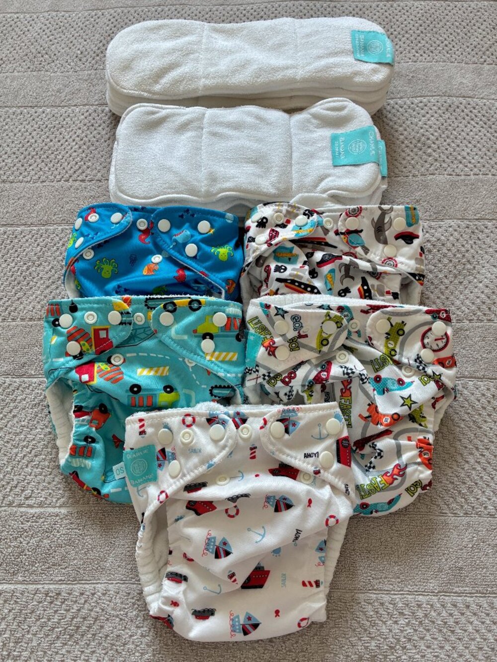 Charlie Banana Reusable Cloth Diapers Bundle - Baby Boy - 0-36M